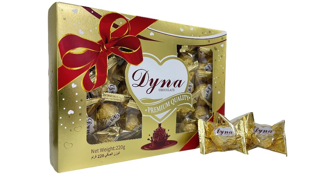 Dyna Chocolate Paper Box - 20 12X220GM (4089) | Assorted Chocolate Collection | Premium Chocolates in Gift Box | Perfect for Gifting, Parties & Events