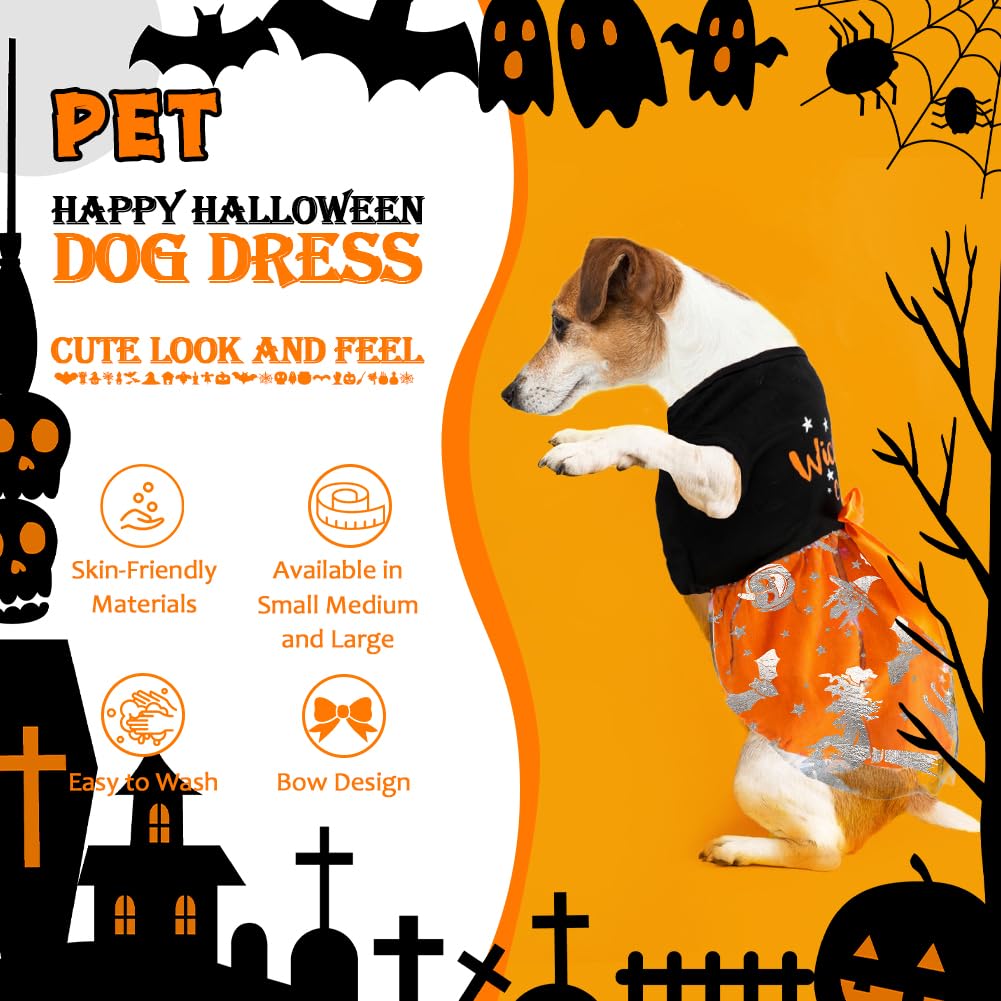 Multicolor Dog Dresses, Funny Puppy Dress with Bow for Small Large Dogs - Image 3