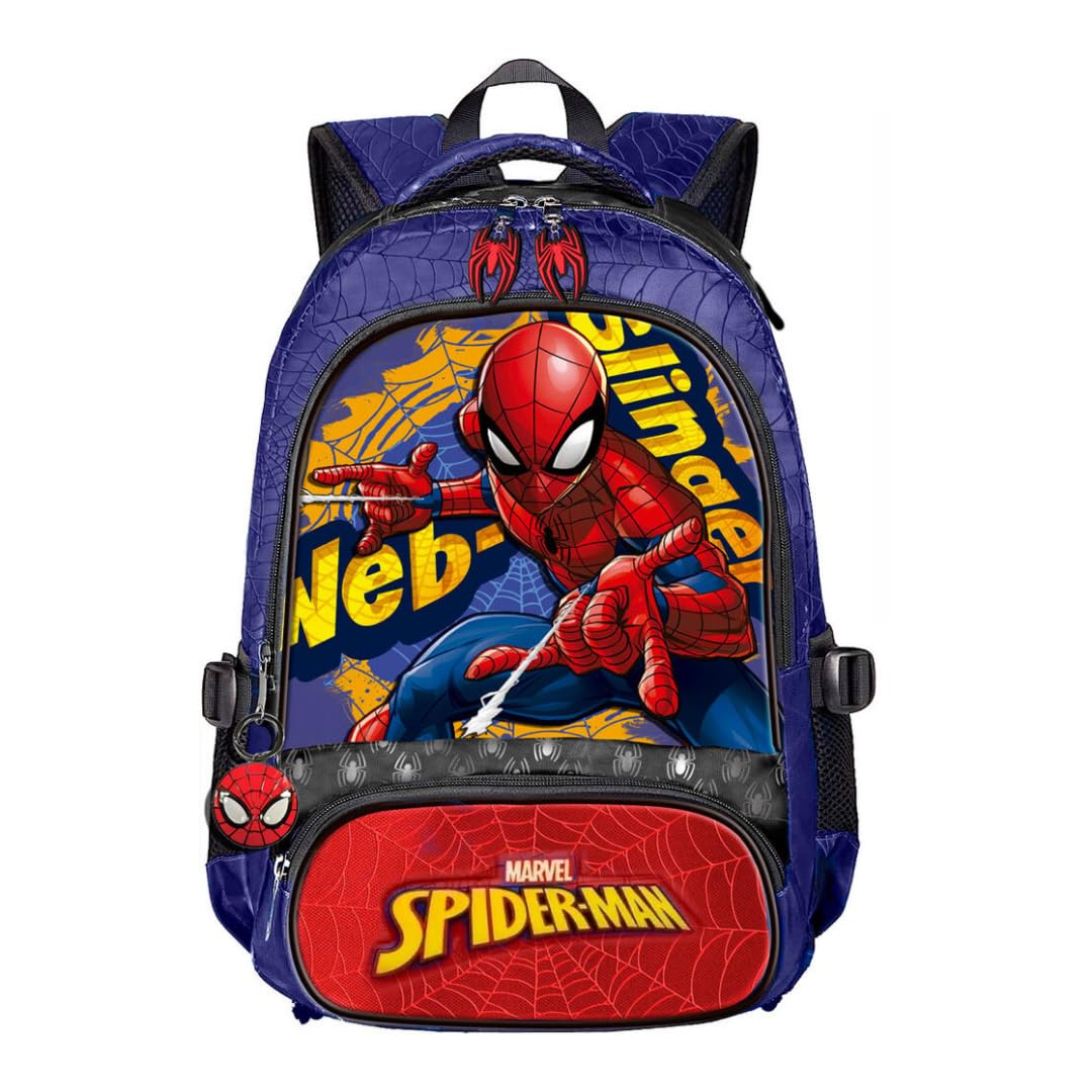 mybagstory Zaino per bambini Marvel Spiderman | Zaino scolastico per bambini per scuola elementare CP CE1 | Design ergonomico con spallacci imbottiti, dimensioni 42 x 36 x 15 cm, idea regalo supereroe