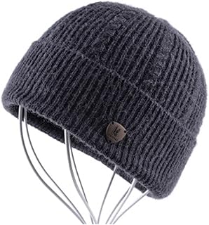 WTfbeusd Men's hats Men's Autumn And Winter Beanie Wool Hat Knitted Bonnet Cap Thicker Fringe Mens Beanies Hats For Men Bonne Caps (Colour Name : 3, Size Name : One size)