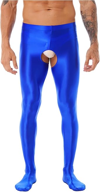 AGJGFM Mens Compression Long Pants Bulge Pouch Tights Trousers Seamless Underpants