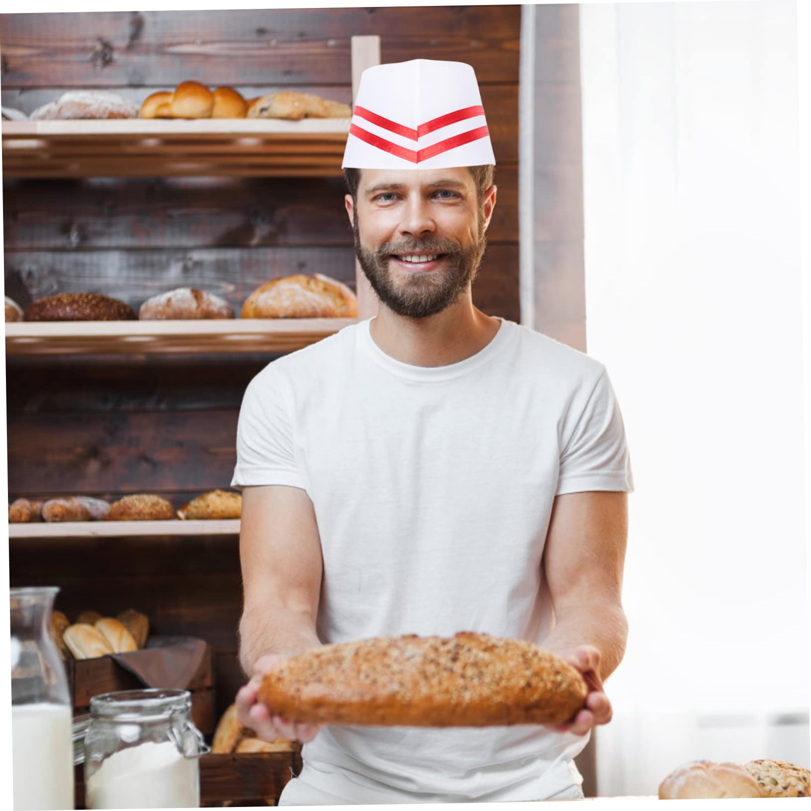Healvian Gorro De Chef Unisex Sombreros De Cocina Clásicos para Chefs para Restaurantes Y Cafés