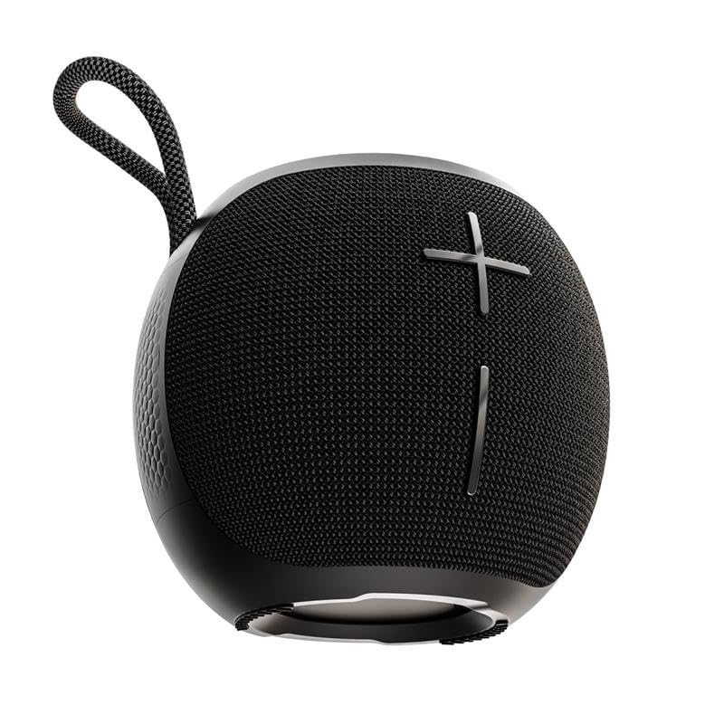 GOBOULT Bassbox Q10 Bluetooth Speaker 10 Watt BoomX Audio, Up to 18Hrs Playtime, Type-C Charging, AUX/TF Card/USB & BT 5.4, Dual Radiator, Portable Speaker(Pure Black)