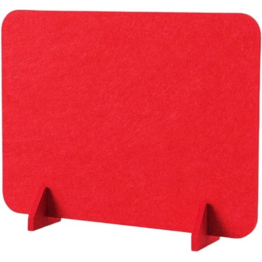 Acoustic Desk Divider Freestanding Red
