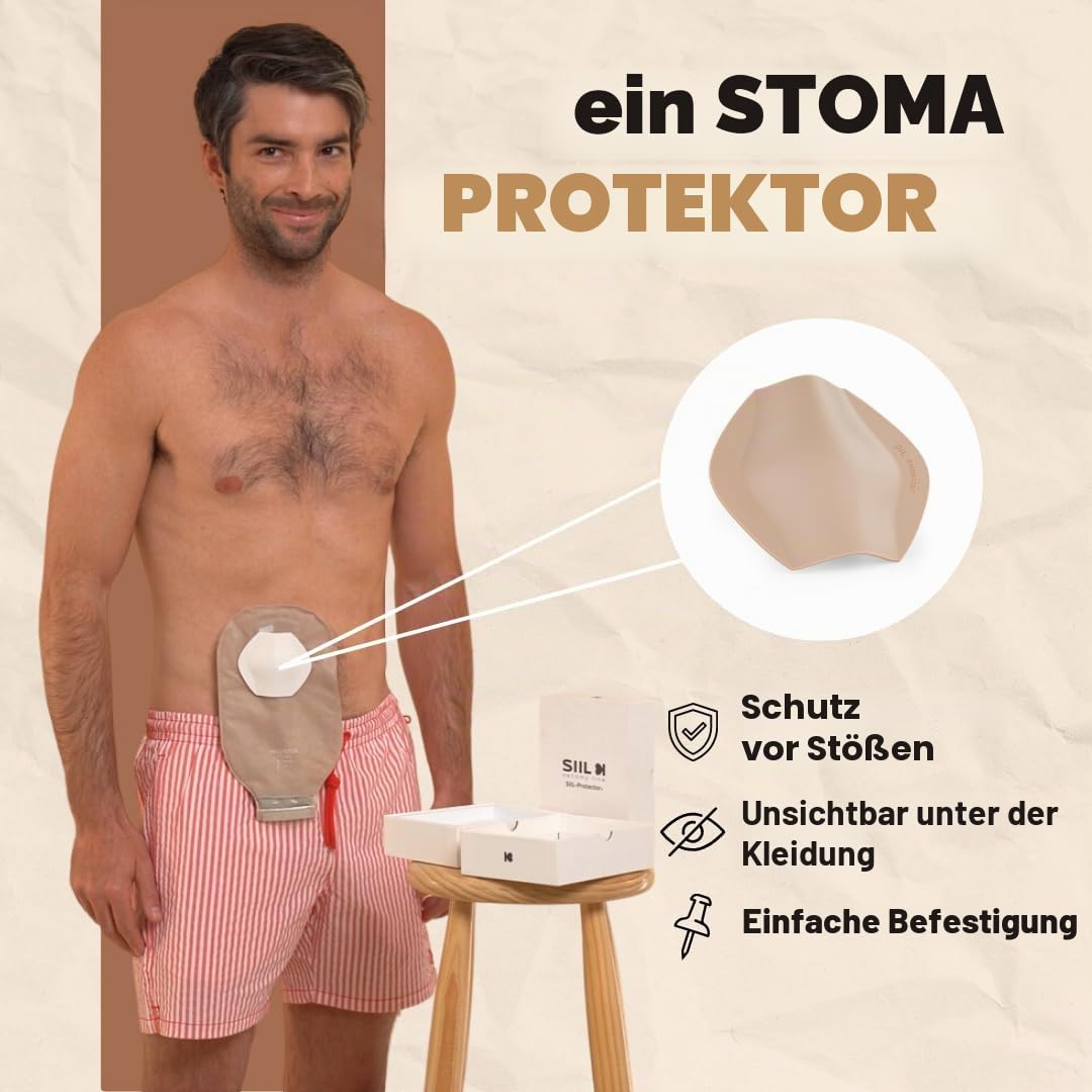 SIIL Stomagurt für Männer + Stoma Protector Guard | Kolostomie Stomabeutel Abdeckungen für Sport | Ileostomiegürtel | Stomabeutel Abdeckung | Stoma Wrap Bauch | Made in Europe (XL)