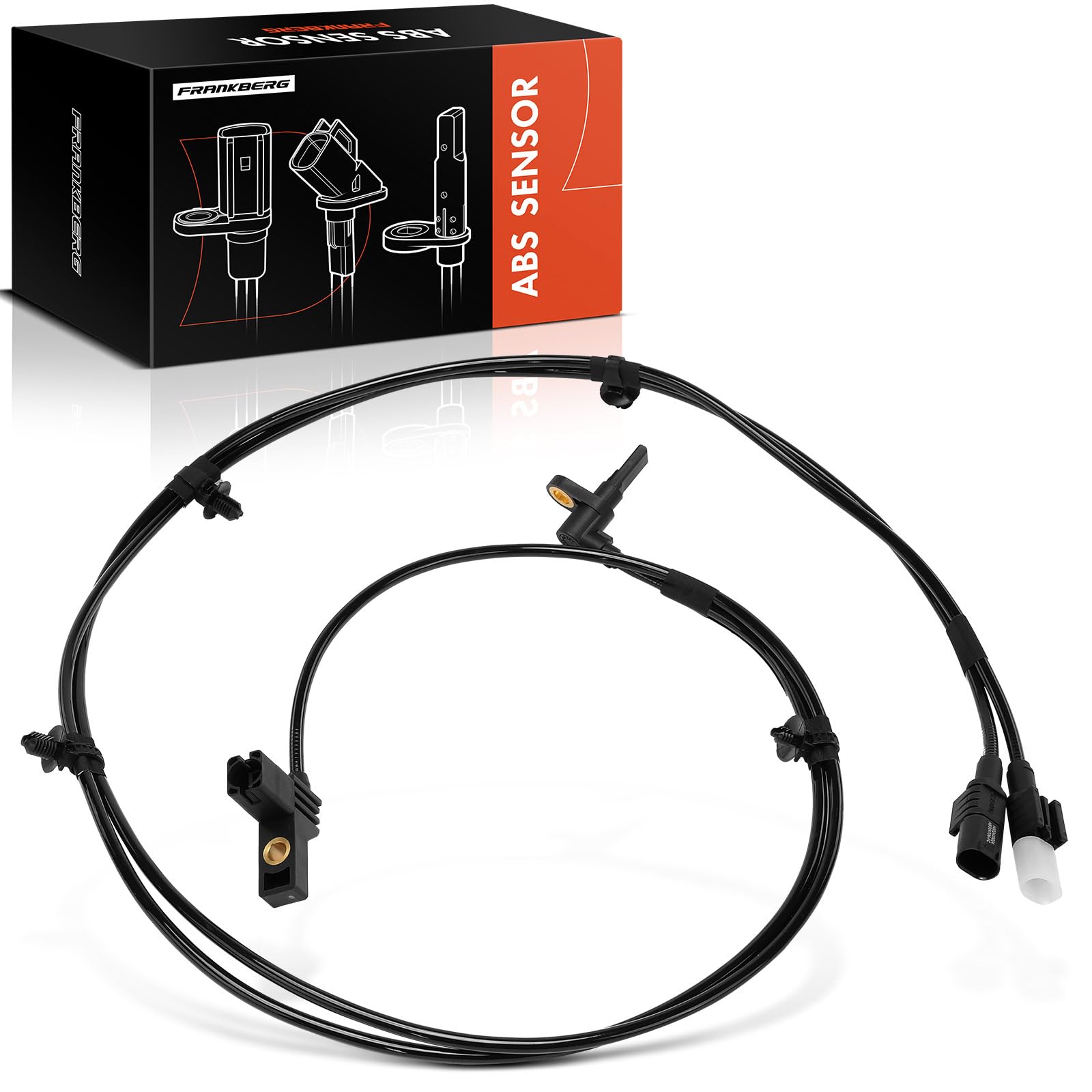 Frankberg Capteur ABS, capteur de vitesse de roue arrière gauche, 2 | Compatible avec: Bus Vito W639, Viano W639, Vito/Mixto Fourgon W639