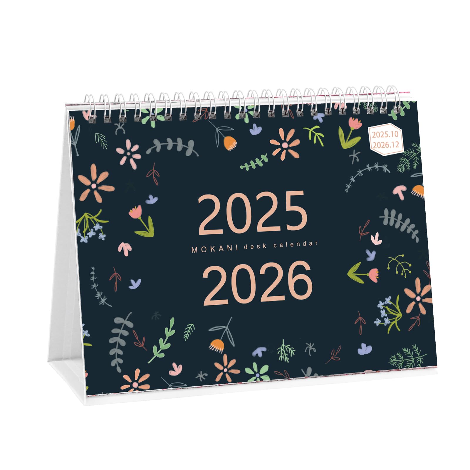Desk Calendar 2025-2026, Monthly Desktop Calendar (Oct. 2025 - Dec 2026, 10" x 8.25"), Standing Flip Calendar with Thick Paper, Academic Year Planner with Stickers