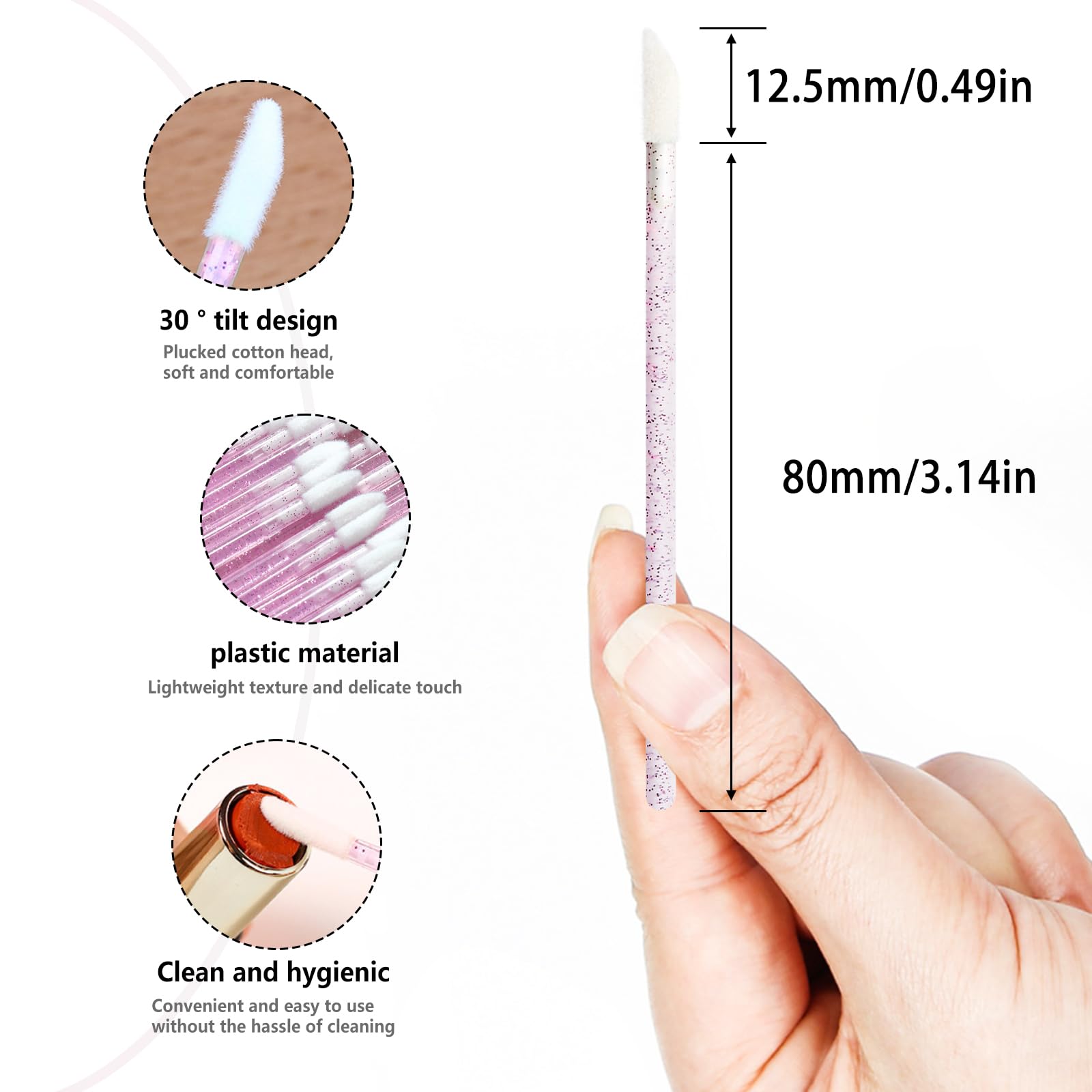 50 brochas desechables para labios (CSB-Violet-1)