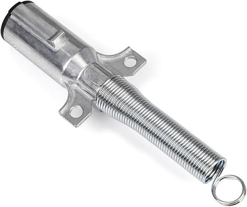 Miniatura 3 de MIOKCALE Conector de remolque redondo de 7 pines para servicio pesado, enchufe de remolque de 7 vías, enchufe para semirremolque