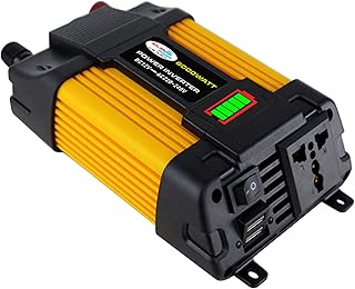 Mingzhe Inversor de onda senoidal modificado Inversor de potência de pico de alta frequência 6000W DC 12V para AC 220V Conversor de carregador de energia de carro com 2.1A clipes de bateria de porta U