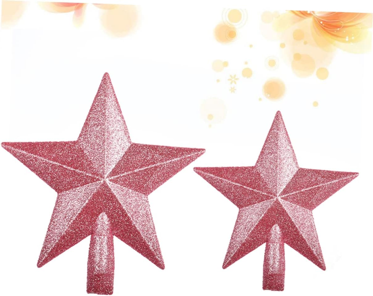 High Heel 2pcs Christmas Tree Star Wire Tree Star LED Christmas Tree Topper Christmas Tree Top Star Pink High Heel