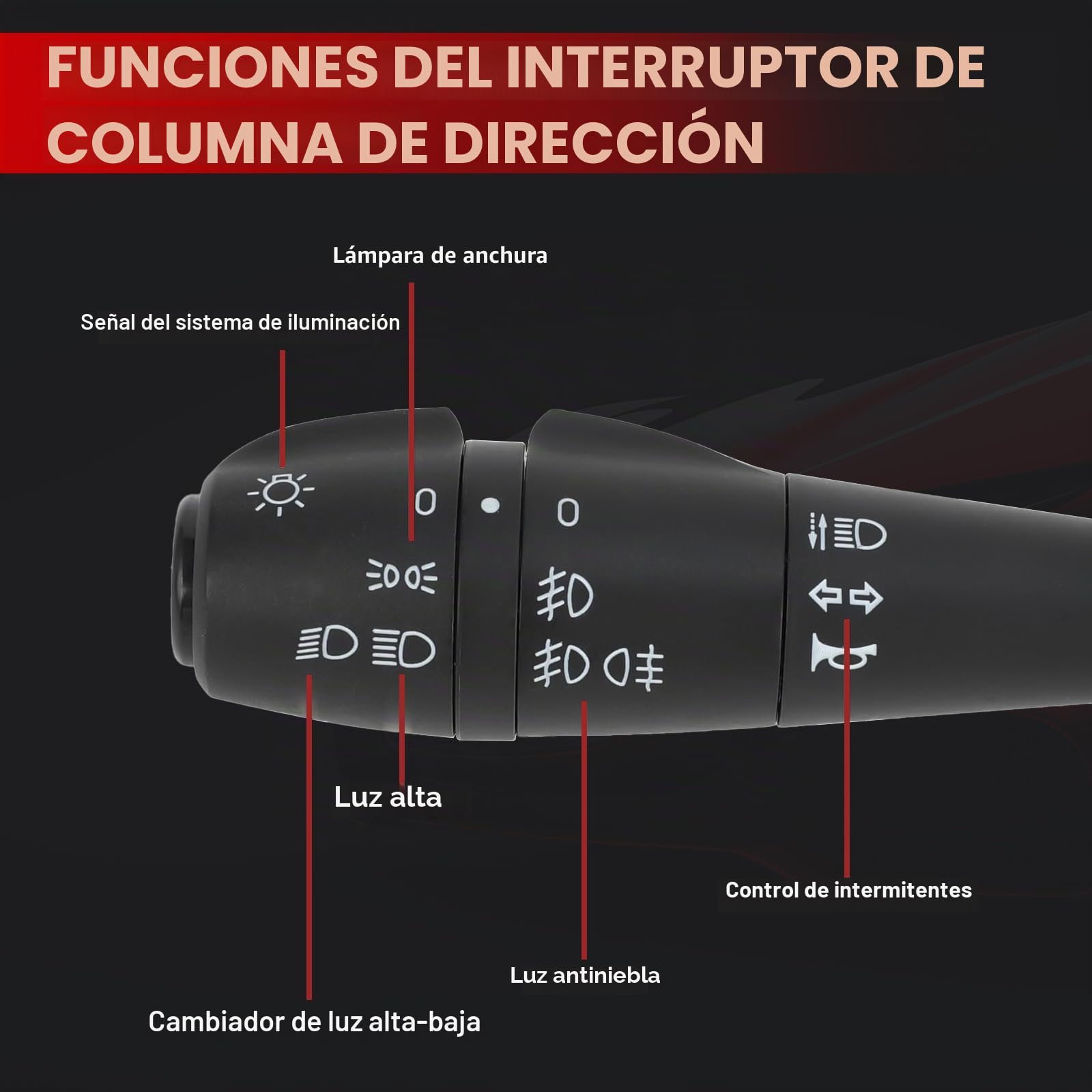 Interruptor de columna de dirección Dacia Dokker Duster Logan Lodgy Sandero Clio IV Interruptor de señal de giro Indicador de columna de dirección 8201167988 681726046R 255405056R 255400337R