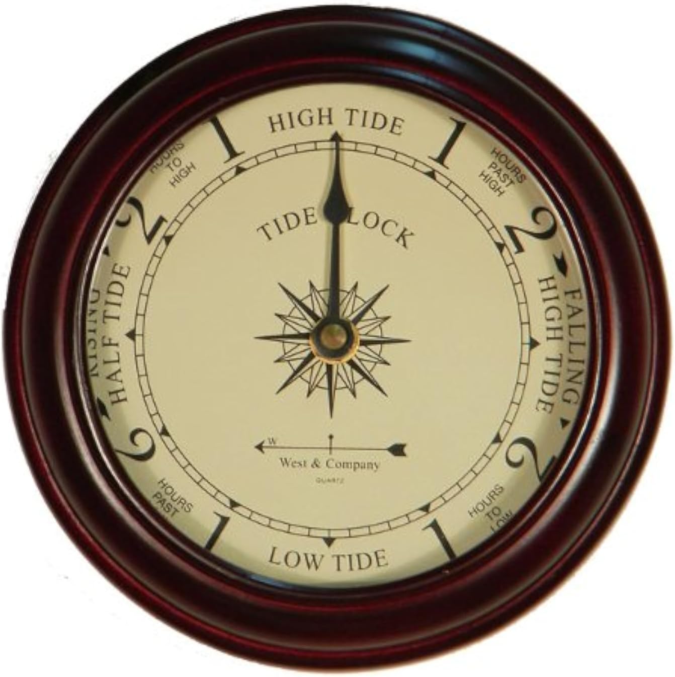West & Company 6" Cherry Tide Clock