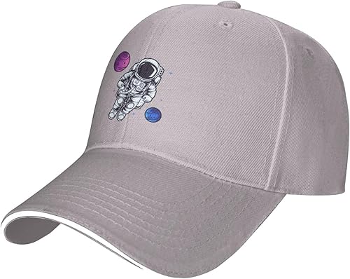 Miniatura 10 de Gorra de béisbol de astronautas flotante en el espacio para hombres y mujeres, ajustable, divertido sombrero para papá