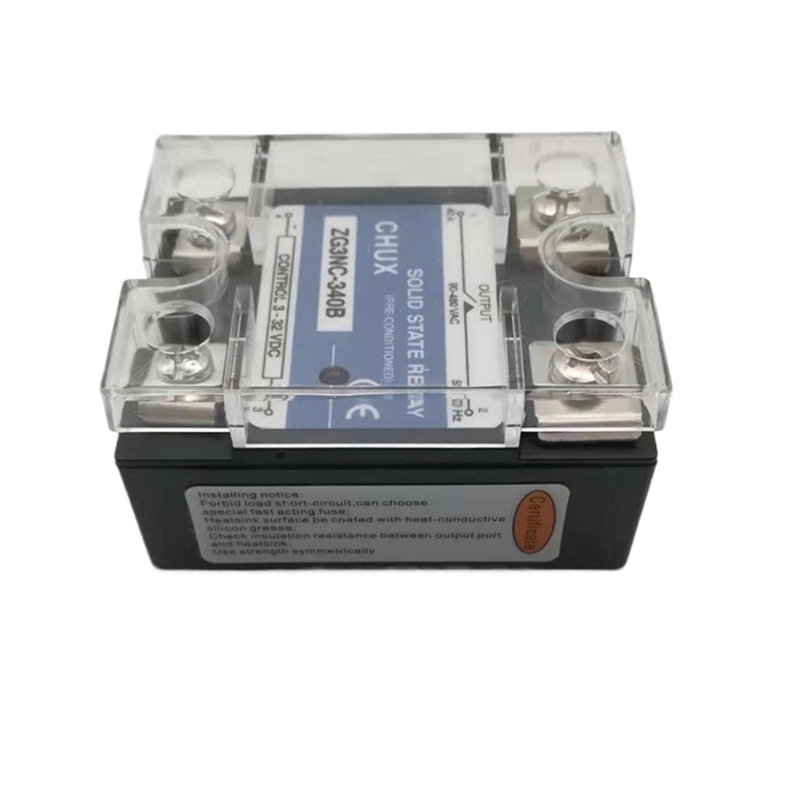 Relè a stato solido 40A guscio nero 3-32VDC 90-480VAC DC-AC modello di vendita popolare SSR-40DA Relè SSR monofase