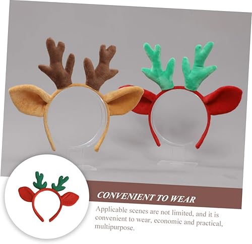 Miniatura 6 de Abaodam 5pcs Antler Headband Santa Claus Costume for Kids Christmas Elk Headband Antler Hair Hoops Disfraz De Santa Claus Para Adulto Elk Antlers