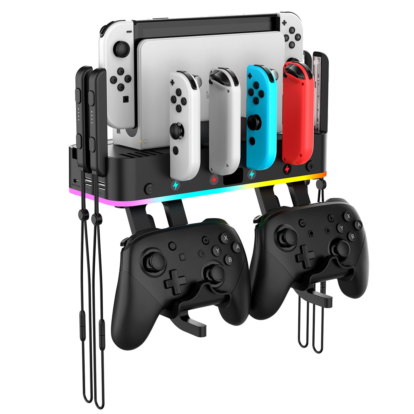 Supporto da parete per console o controller di gioco, stazione di ricarica, scheda di memoria