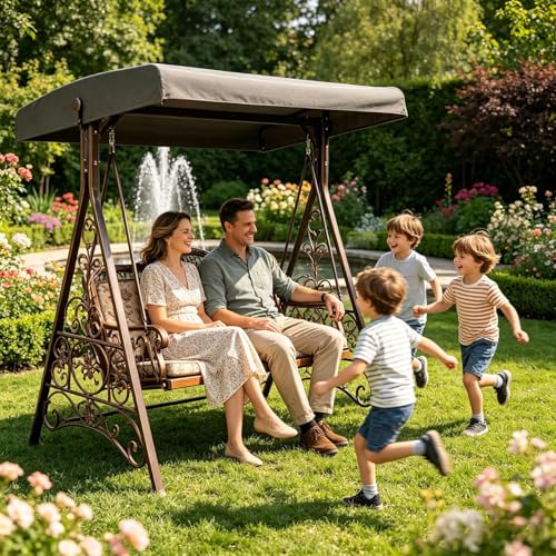 Toldo de repuesto para columpio textil premium resistente a rayos UV y clima 4