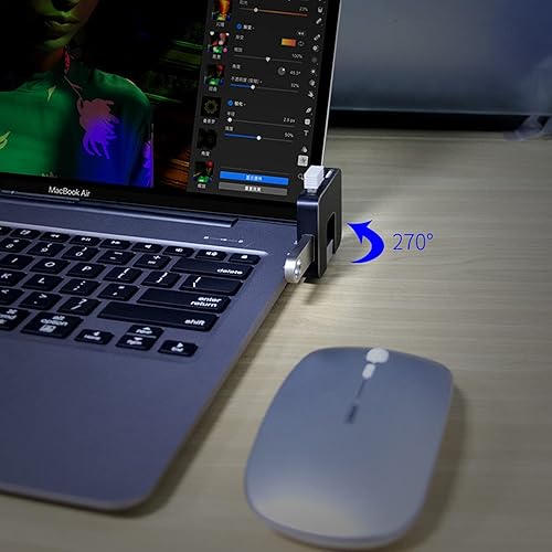 Miniatura 5 de Hub USB 2.0 Mini Creative U Shape Hub con 4 puertos USB para PC portátil USB transferencia de datos, negro