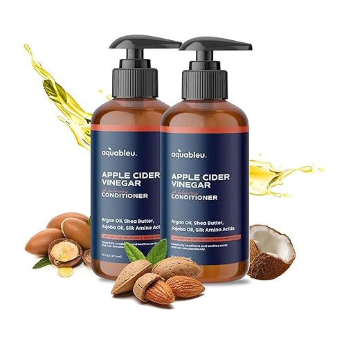 Miniatura 7 de Aquableu Acondicionador natural de vinagre de sidra de manzana, aclarador y reparador, antiencrespamiento y caspa, para la caída del cabello, sin