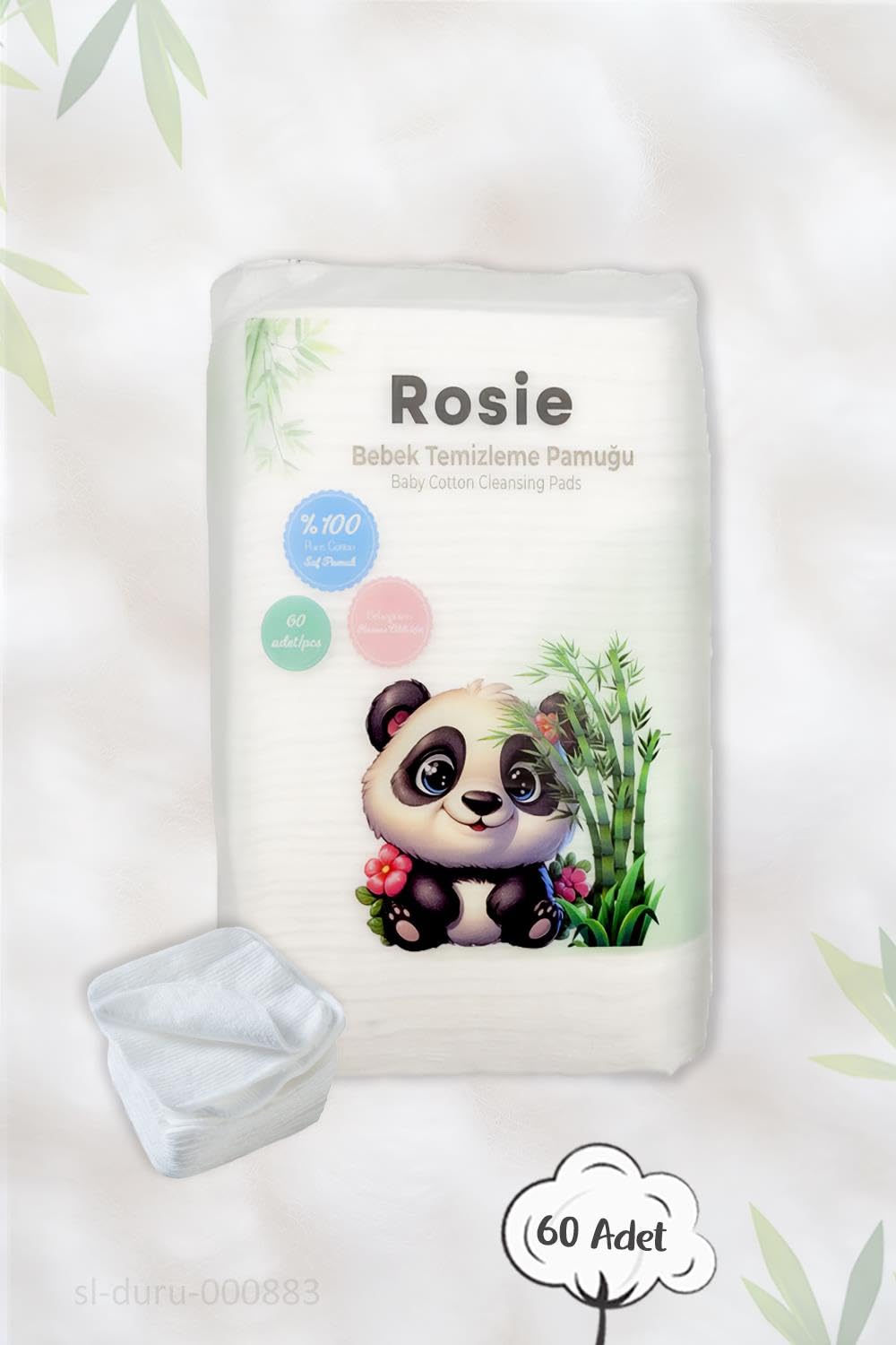 3 Adet Eyüp Sabri Tuncer Eşek Sütlü Katı Sabun 150 gr ve%100 Doğal ROSIE Pamuk