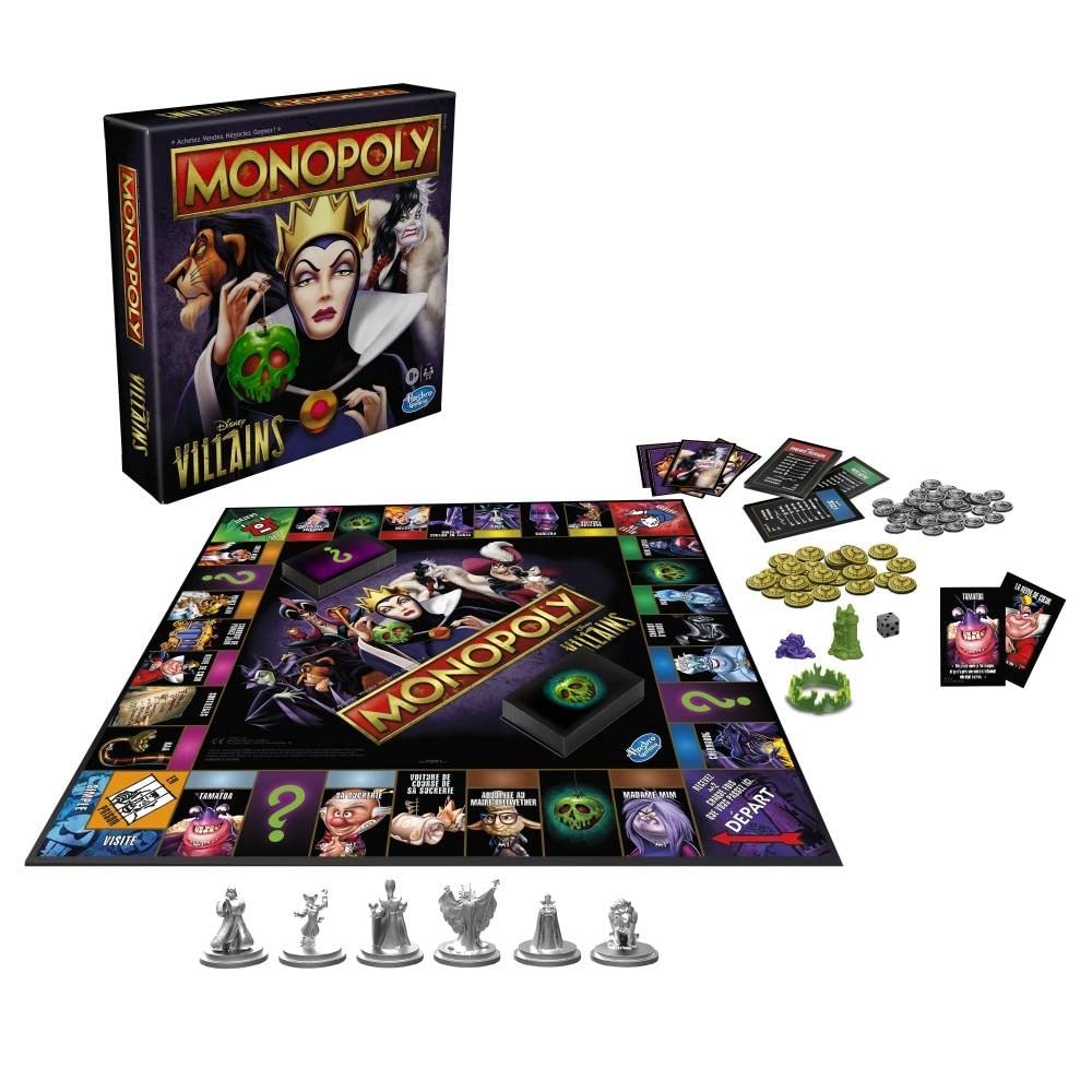 Hasbro France Monopoly : Édition Disney Vilains F0091101 Noir