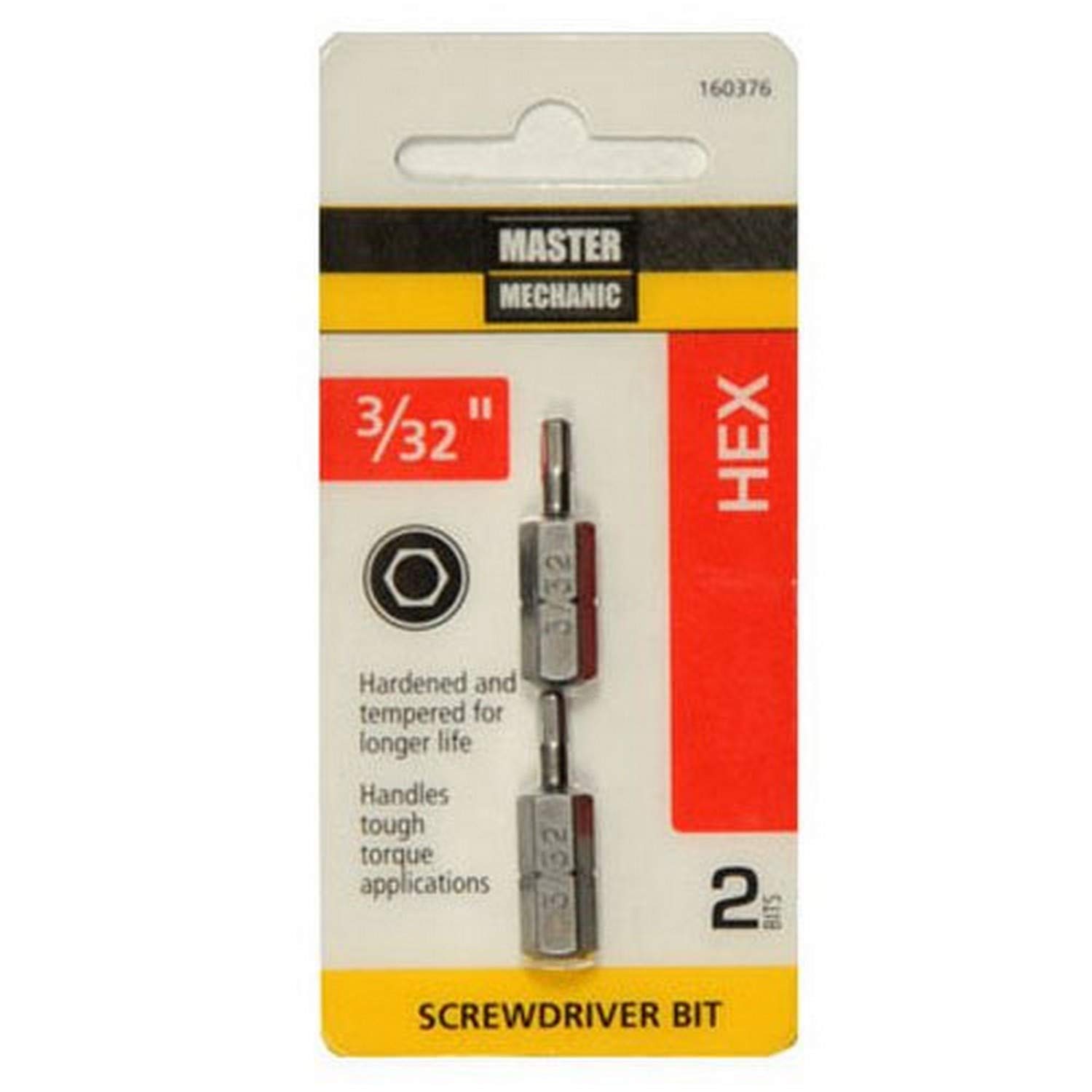 Amazon | Screwdriver Insert Bit, 3/32-In. Hex, 1-In., 2-Pk