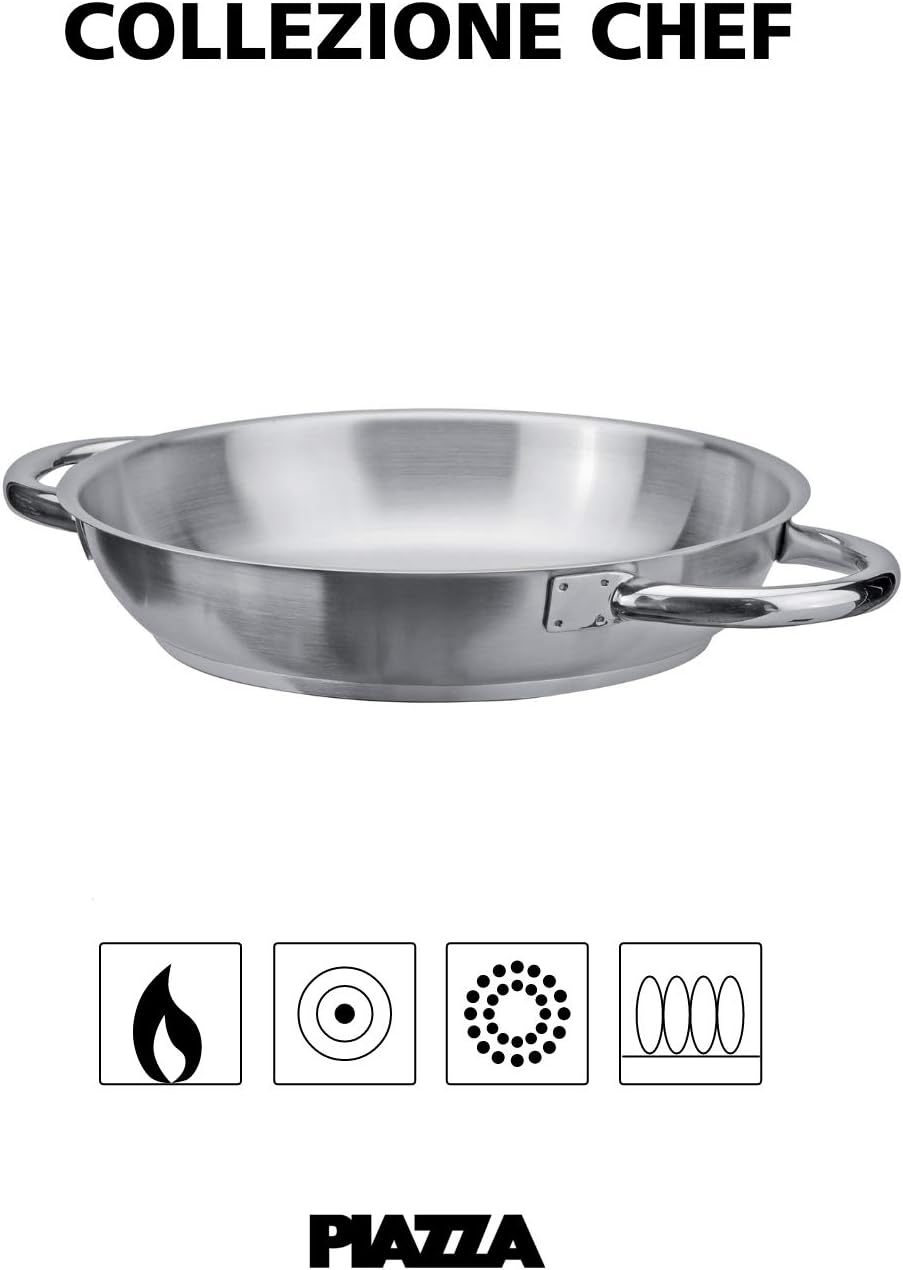 PIAZZA Stainless Steel Pan - Chef Collection - Diameter 20Cm