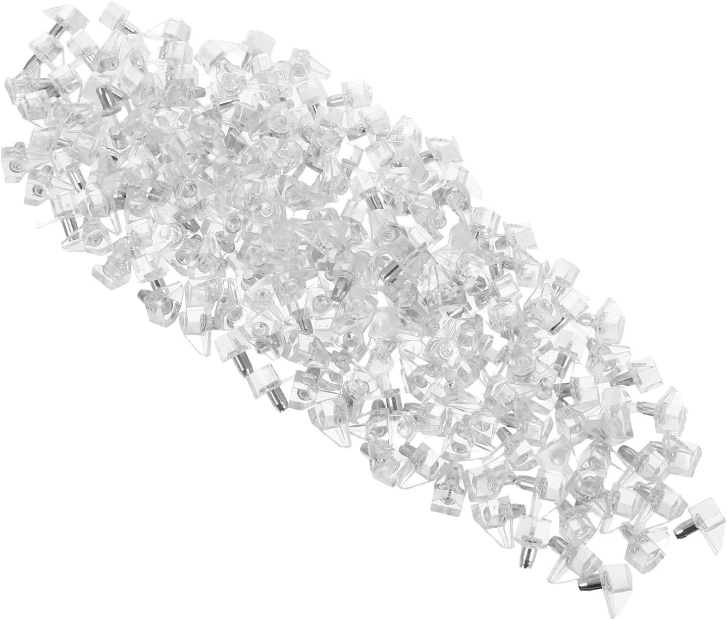 200Pcs Clear Shelf Pins 5Mm Plastic Cabinet Supports Heavy Duty Pegs for Glass Wood Shelves Organizers Shelving Holders