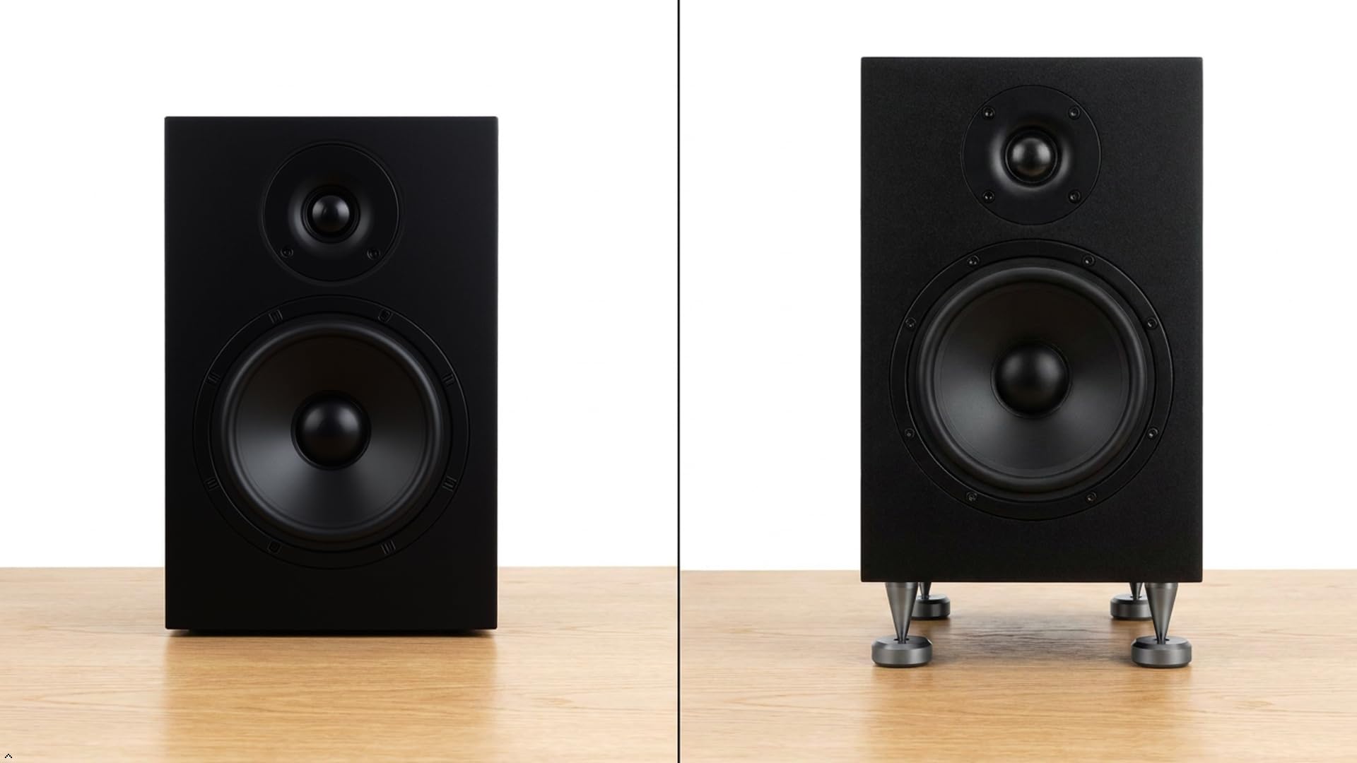 PrecisionGeek Kolce głośnikowe M6 z podkładkami izolacyjnymi 20 mm, zestaw 4 kolców + 4 podkładki, anodowane aluminium, szare, głośniki HiFi, stojaki AV, subwoofery i sprzęt audio, nóżki