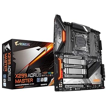 GIGABYTE X299 AORUS Master (Intel LGA 2066/E-ATX/3xM2/Dual Intel LAN/ESS Sabre 9218 DAC/USB 3.1 Gen 2 Type-C Motherboards)