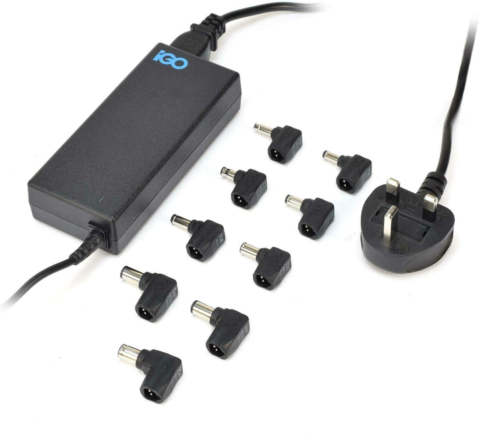 Universal Laptop Charger iGo Multi Tip Universal Laptop Charger Surge Protection 19V 90W 100-240V 1.5A for Acer, Advent, ASUS, Compaq, Dell, Fujitsu, HP, LG, MSI, One, Samsung, Sony, Toshiba