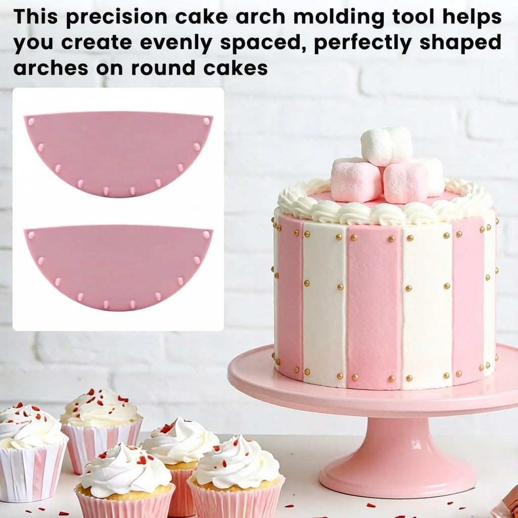 2 PCS Cake Arch Guide Tools, cake decorating tools, cake edge marker, suitable for beginners and baking enthusiasts. image 4