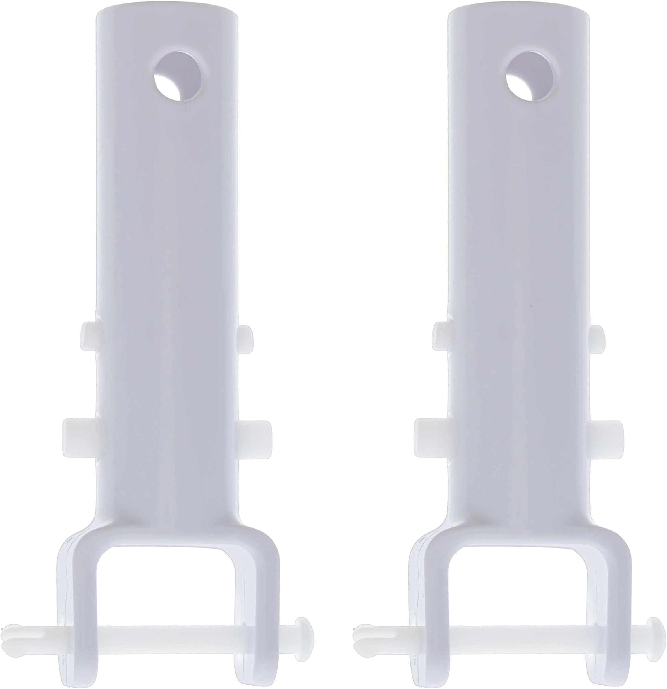 2 Premium Pool Vacuum Head Replacement Handles - Sturdy Plastic Handles with Butterfly V Clips & Locking Pins - EZ Clips, Attach to Pool Accessories & Standard 1-1/4" Telescopic Poles