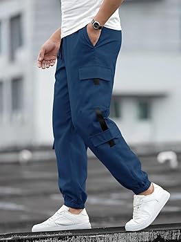 DIVINER Multi Pocket Wide Cargo PantsL