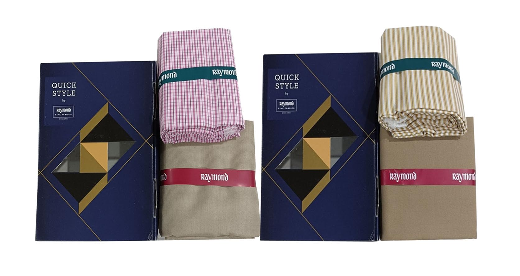 raymond fabrics Men's Premium Unstitched Shirt & Trouser Fabric Combo Pack of 2 | Formal Shirting & Suiting Material Set | 2 Shirt Fabrics + 2 Trouser Fabrics | Gift Box Collection-picture-45