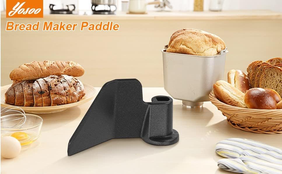 Bread Maker Paddle, kitchen Bread Maker Kneading Blade Part Mixing Paddle Replacement for Breadmaker Machine Black Bakery Kitchen Helper Accessory