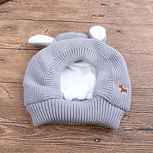 Scarf Woolen Earflap Hood Warm Skull Knit Caps，Crochet Earflap Pilot Hats Beanie Cap For Toddlers Baby Girls And Boys (Hat-Grey) #TOP5