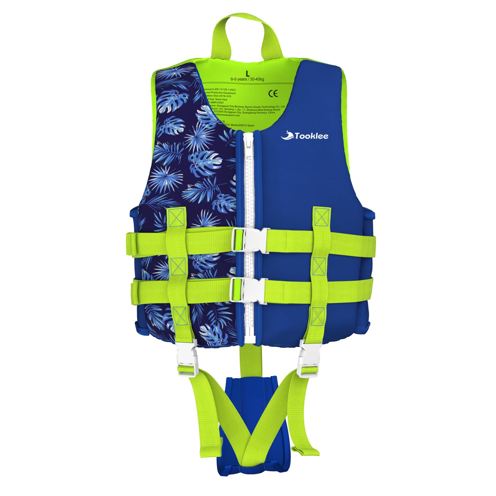 Tooklee Schwimmweste Kinder TÜV geprüfte, Neopren Schwimmhilfe Kinder mit verstellbare Sicherheitsgurte, Sicher & Komfortabel, Baby schwimmwesten für Jungen & Mädchen beim Schwimmtraining-03A