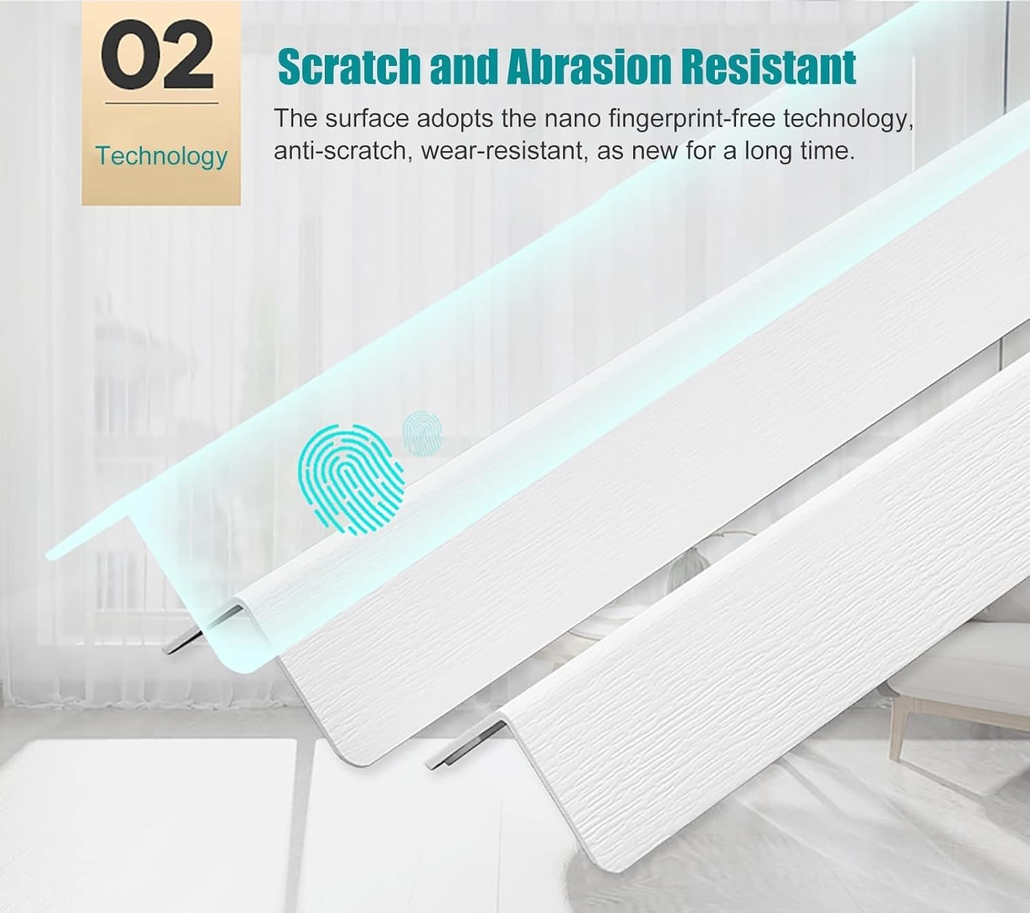 Paraspigoli in PVC, autoadesivo, impermeabile a 90°, protezione per i bordi delle pareti, durevole, protezione di sicurezza per casa e ufficio, larghezza 4 cm, lunghezza 127 cm, beige