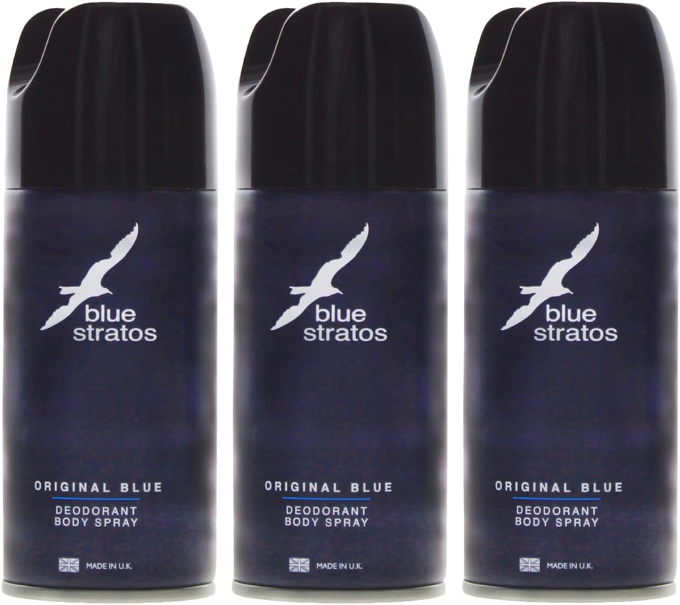 Blue Stratos Mens Body Spray Deodorant Original Blue 150ml