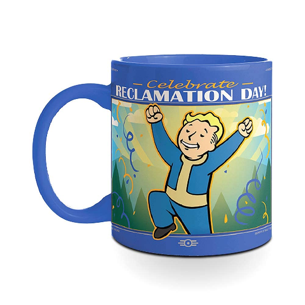 Buy Fallout Reclamation Day Vault Boy Coffee Mug [16 oz.] Ceramic Fallout 76/Fallout 4 Cup, Tea