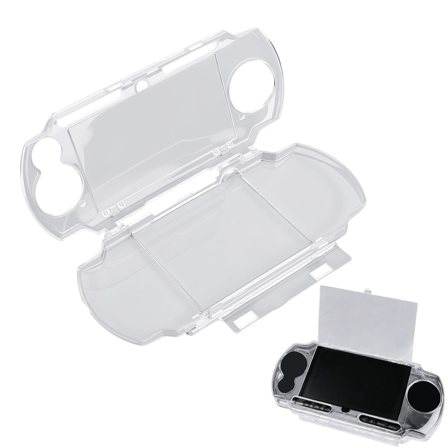 Goktvai Crystal Clear Hard Protective Case for Game Console 2000/3000, Full Protection Anti-Scratch & Anti-Fingerprint Universal Game Console Transparent Shell