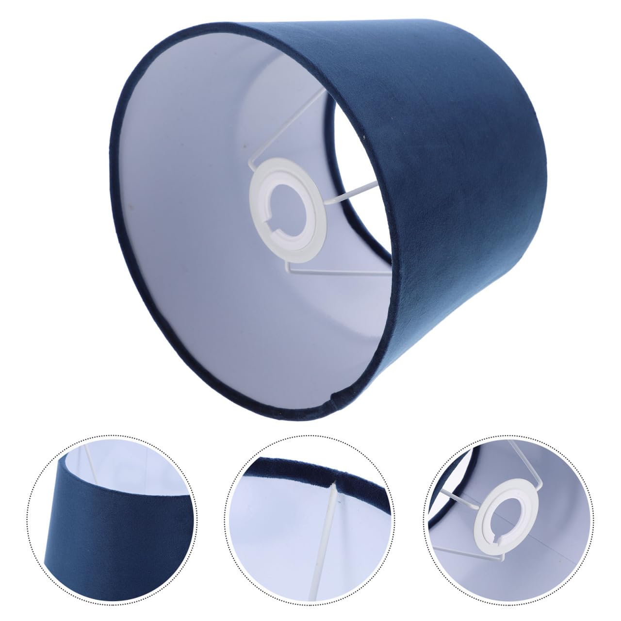 Uonlytech Abat-Jour En Tissu Bleu Pour Lampe De Bureau RemplaçAnt LéGer Et DéCoratif Abat-Jour De Lampe De Table Pour Salon Chambre Et Bureau 8.66X6.50X6.50 Pouces