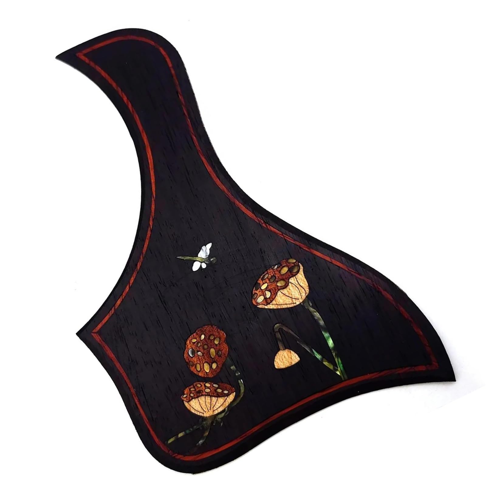 Uniwersalna osłona pickguardu do gitary akustyczne Pickguard do gitary akustycznej z litego palisandru z intarsjowanym kwiatem(4)