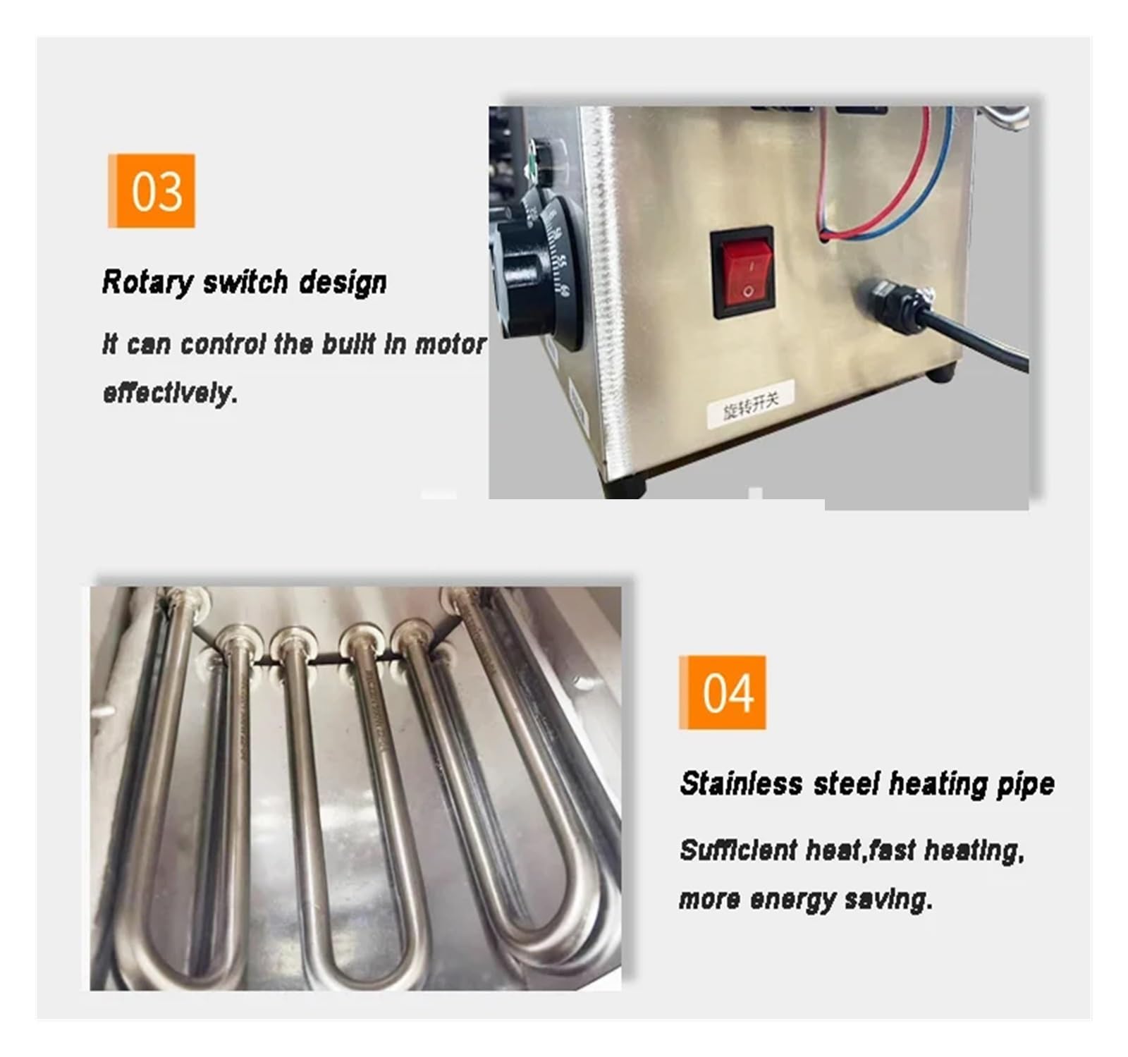 Elektrischer Nussröster aus Edelstahl, 1500 W, Kastanien, Kaffeebohnen, Erdnüsse, Molensamen, Braten, Obst, Walnussröster Haltbarkeit, Effizienz