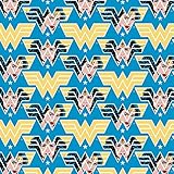 DC Comics Fabric Wonder Woman 1984 Face Crop in Blue 100% Premium Quality Cotton Fabric by The Yard