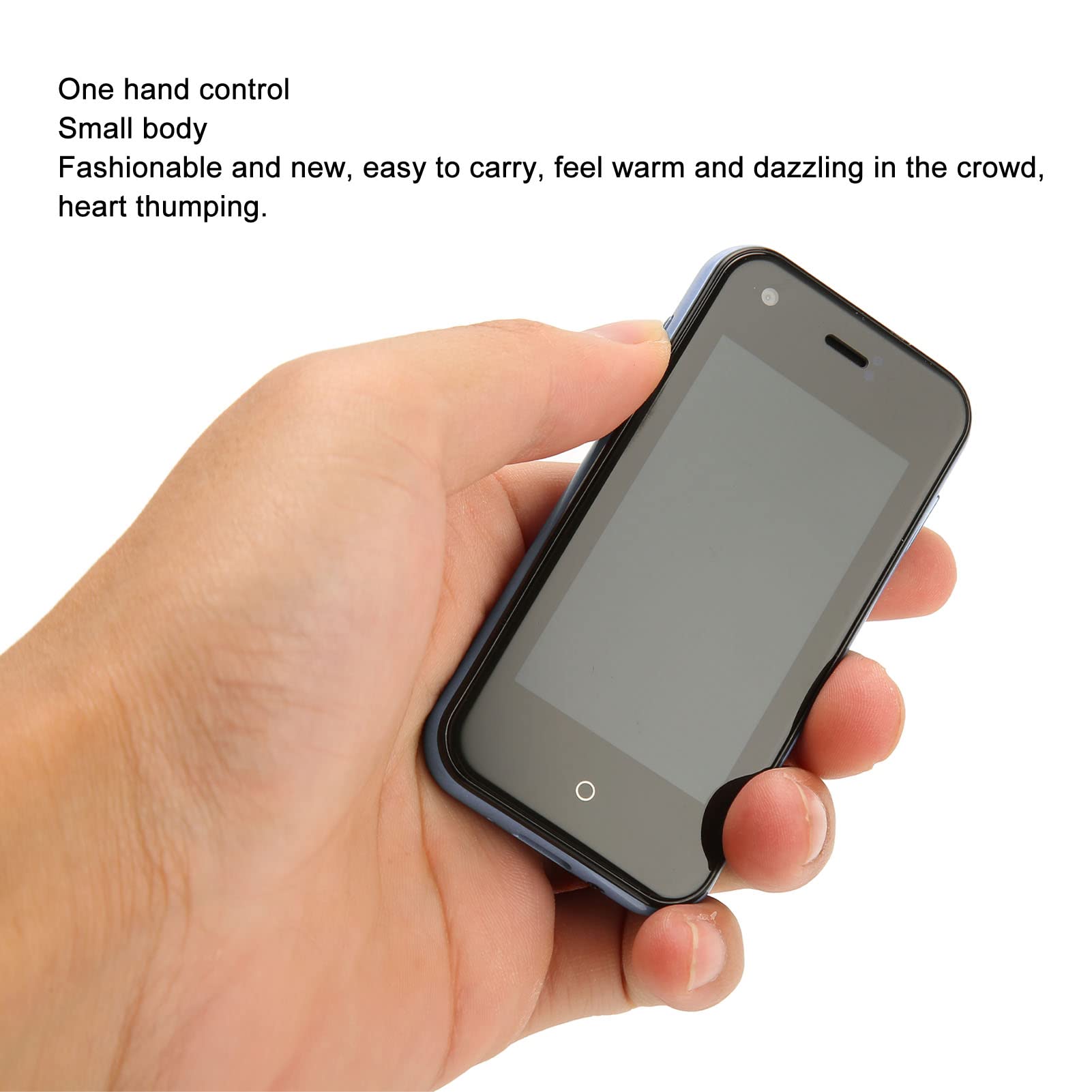 Mini Smartfon D18 3G, 2,5 Cala 1 GB RAM 8 GB ROM Czterordzeniowy Telefon Komórkowy, Przednia Kamera 0,3 MP i Tylna Kamera 2 MP, Bateria 1580 MAh, Telefon Komórkowy Dual SIM Wifi dla Dzieci (Jasnoniebieski Szary)