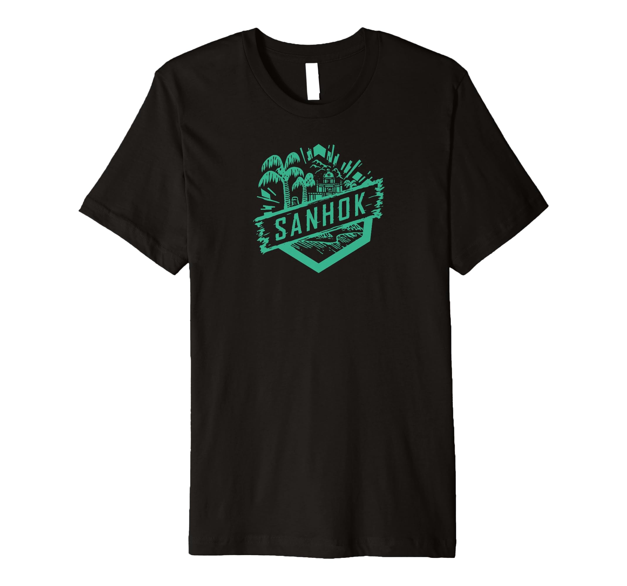 Amazon.com: PUBG Sanhok Logo T-shirt Premium T-Shirt : Clothing, Shoes \u0026  Jewelry