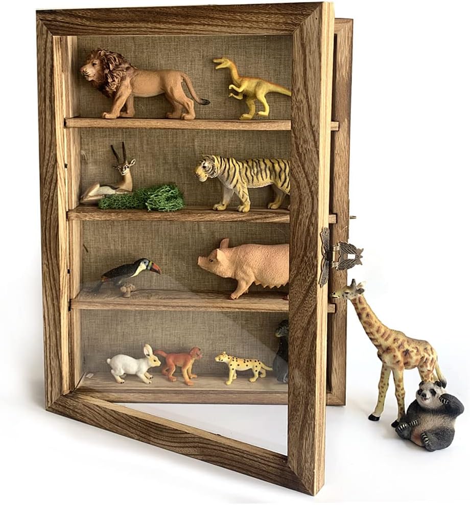 WANLIAN Large Shadow Box with Shelves, 11x16 Wooden Shadow Box Display